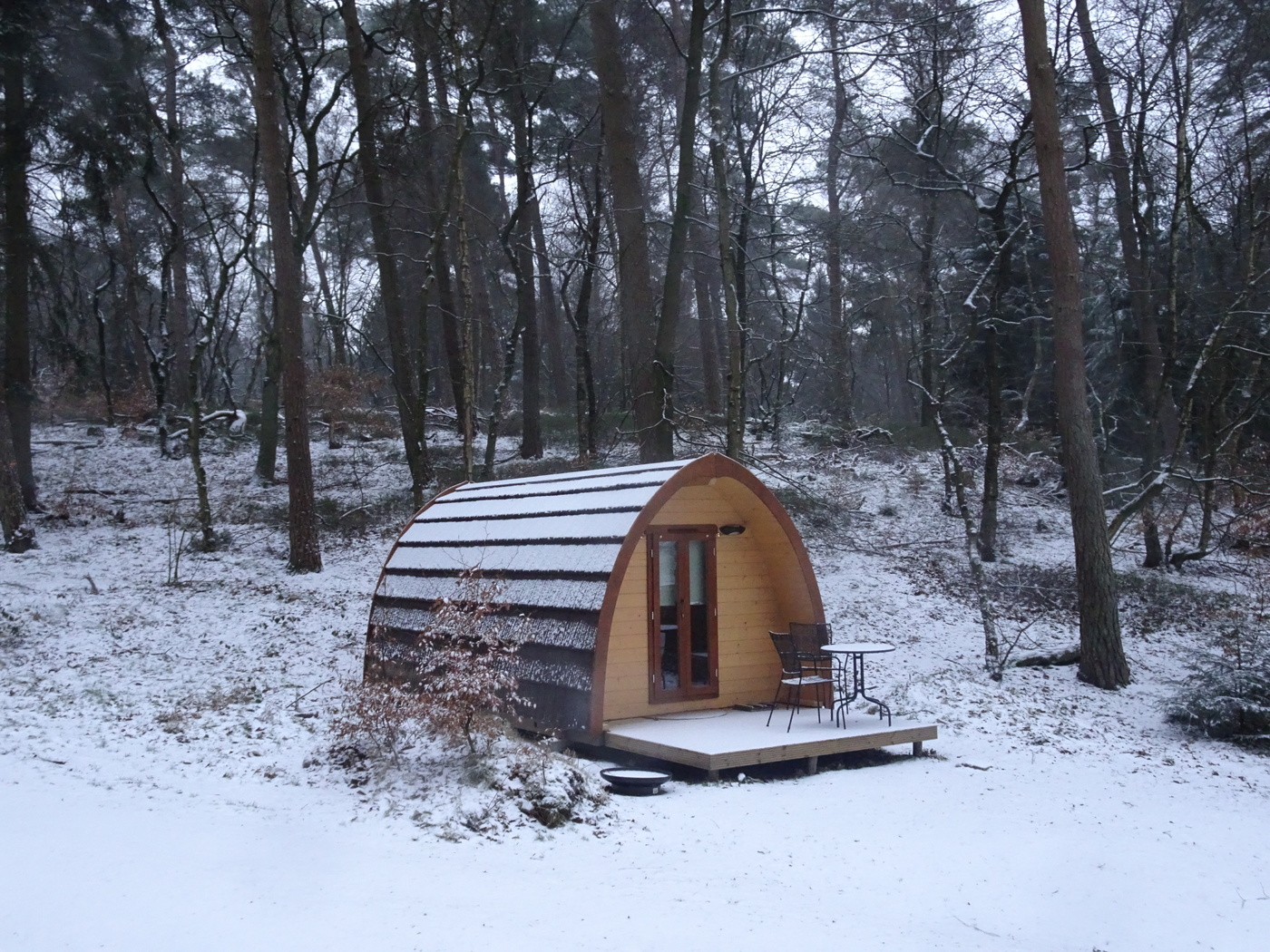 Wintercamping Veluwe.